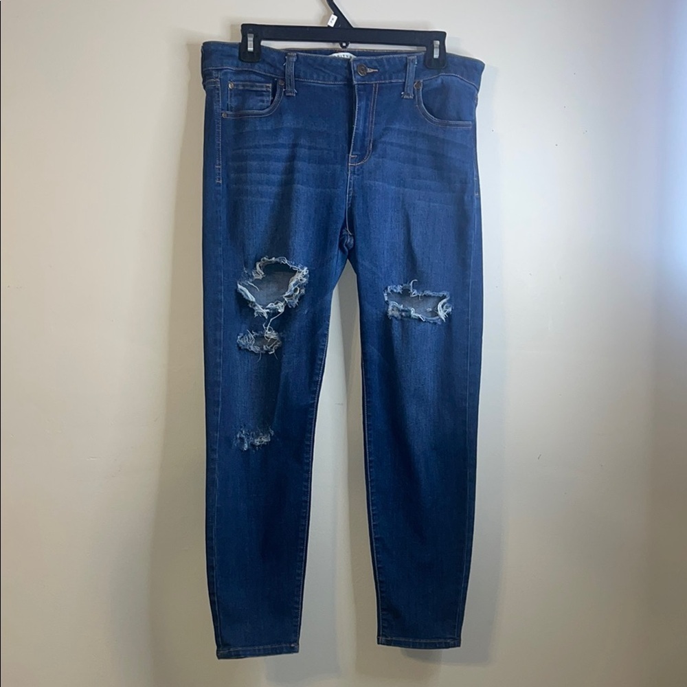 Celebrity Pink Mid rise Ankle Skinny Jeans Distressed Size 13/31 #244